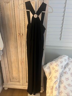 Kaileigh Black Jumpsuit with Ring Detail